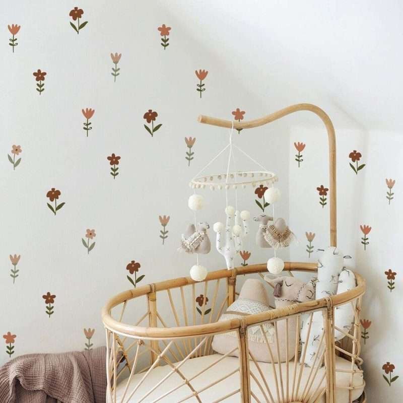 Boho Dry Floral Wall Stickers Decals