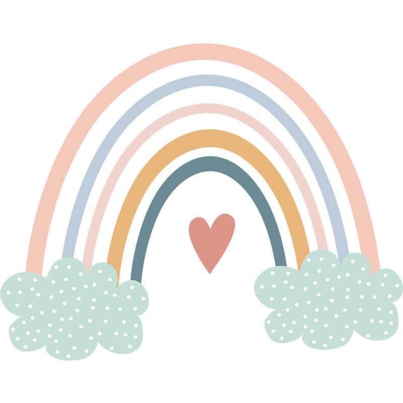 Cartoon Heart Rainbow Wall Stickers