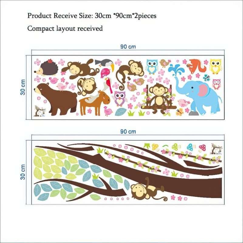 Forest Animals Tree Decals for Nursery