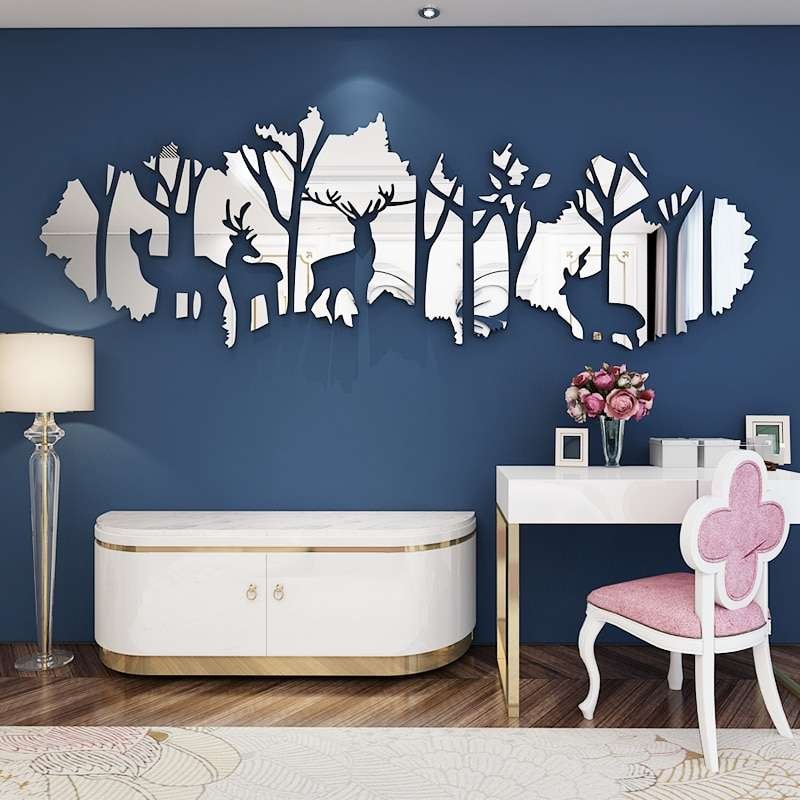 Forest Deer Removable Mirror Decals