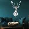 3D Deer Head Mirror Living Room Wall Stickers