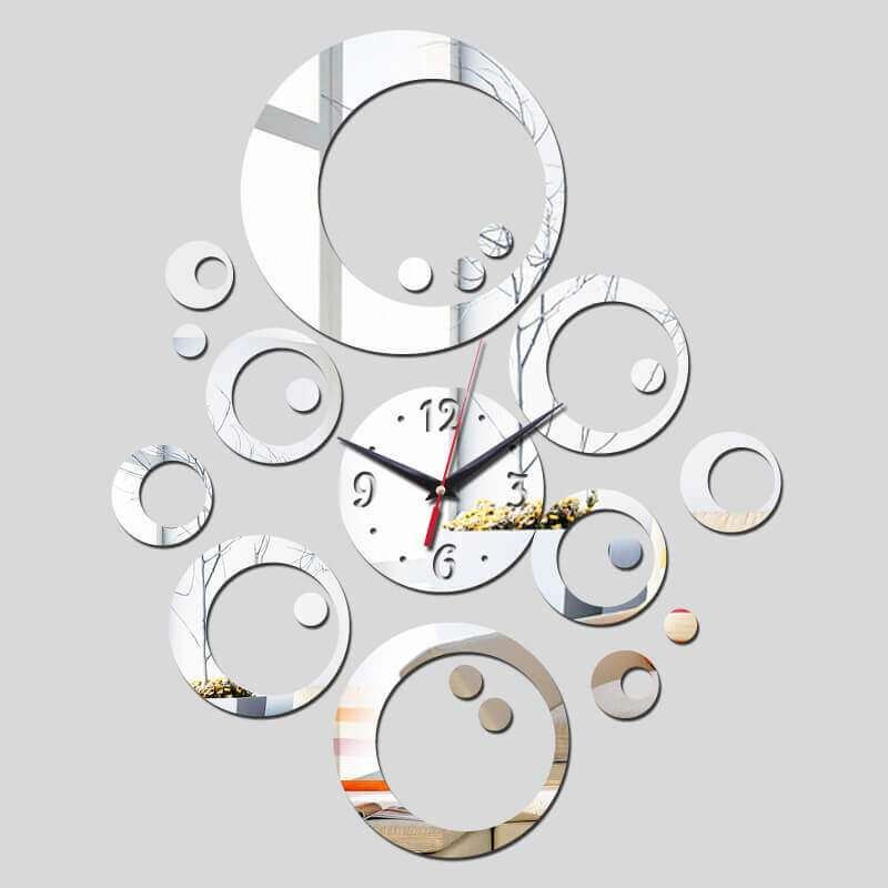 Modern Quartz Watch Mirror Clock Wall Decor