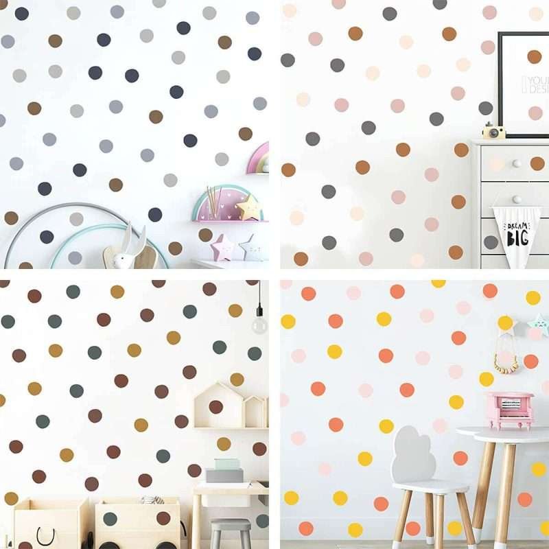 Morandi Color Dots Wall Decals for Kids