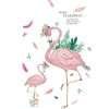 Pink Flamingo Nursery Wall Stickers