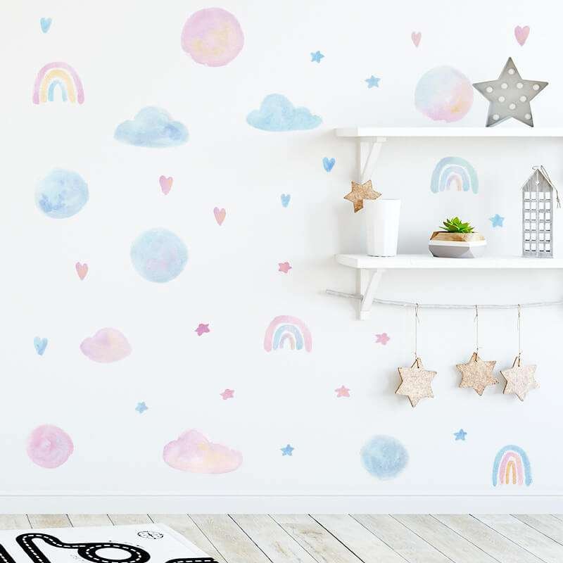Rainbow Clouds Wall Stickers