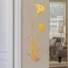 Reflective Mirror Flower Stickers for Home Decor