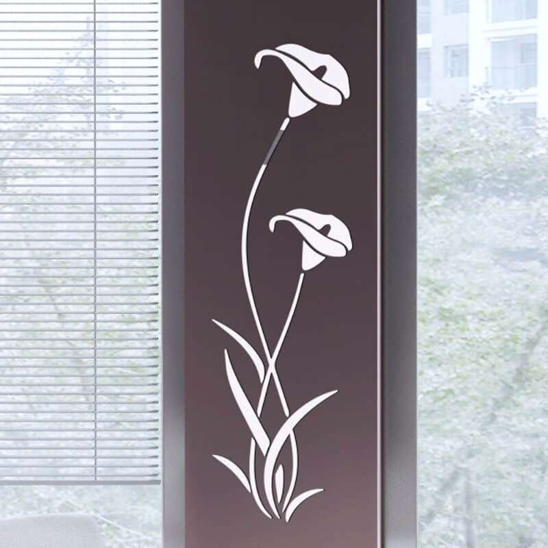 Reflective Mirror Flower Stickers for Home Decor