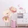 Watercolor Home Decor Pink Flower Wall Decals 3
