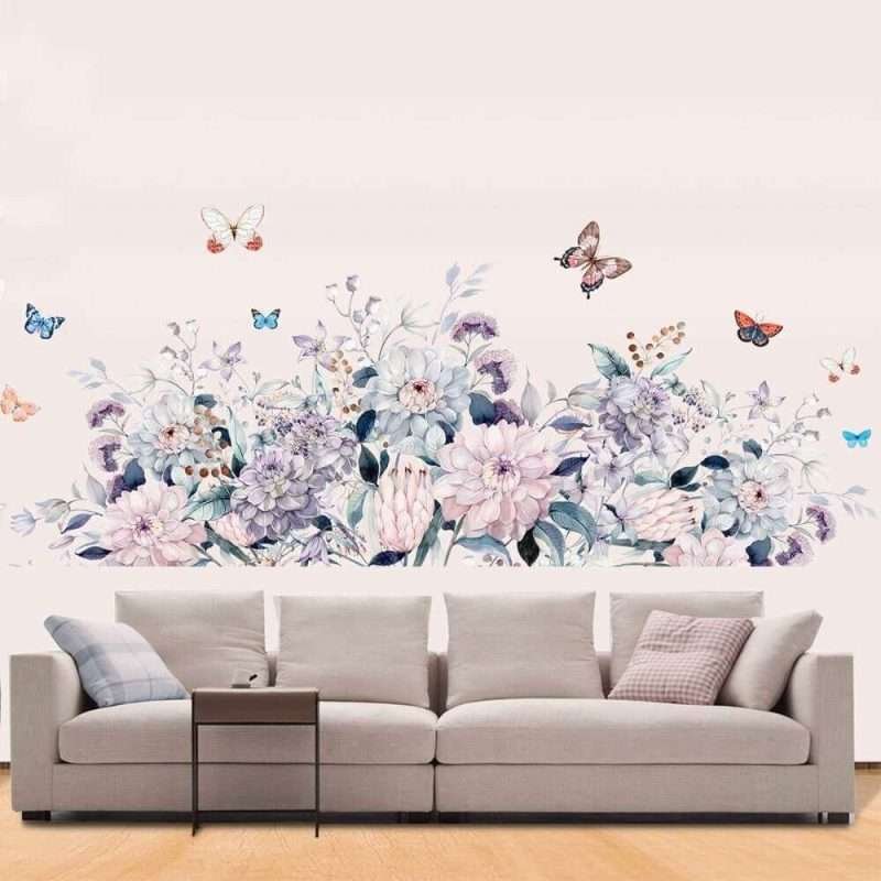 Watercolor Vinyl Wall Decal Floral